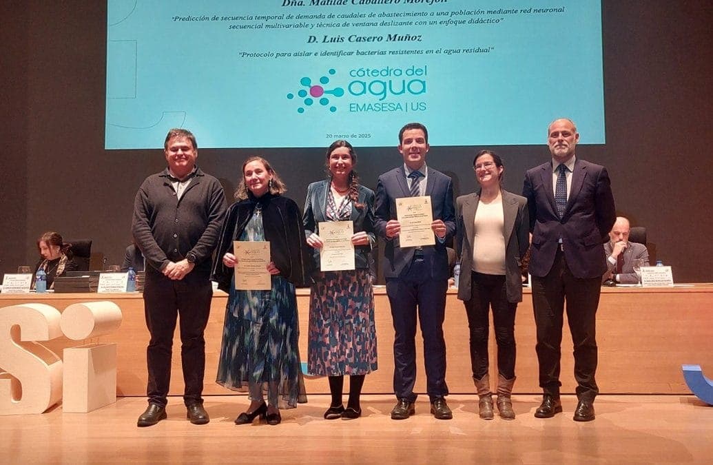 EMASESA entrega los premios al mejor trabajo fin de grado y fin de máster que concede la Cátedra del Agua